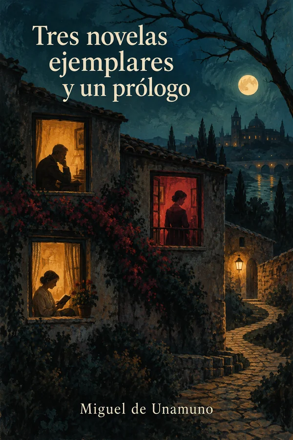 Обложка: Три назидательные новеллы и пролог, Miguel de Unamuno